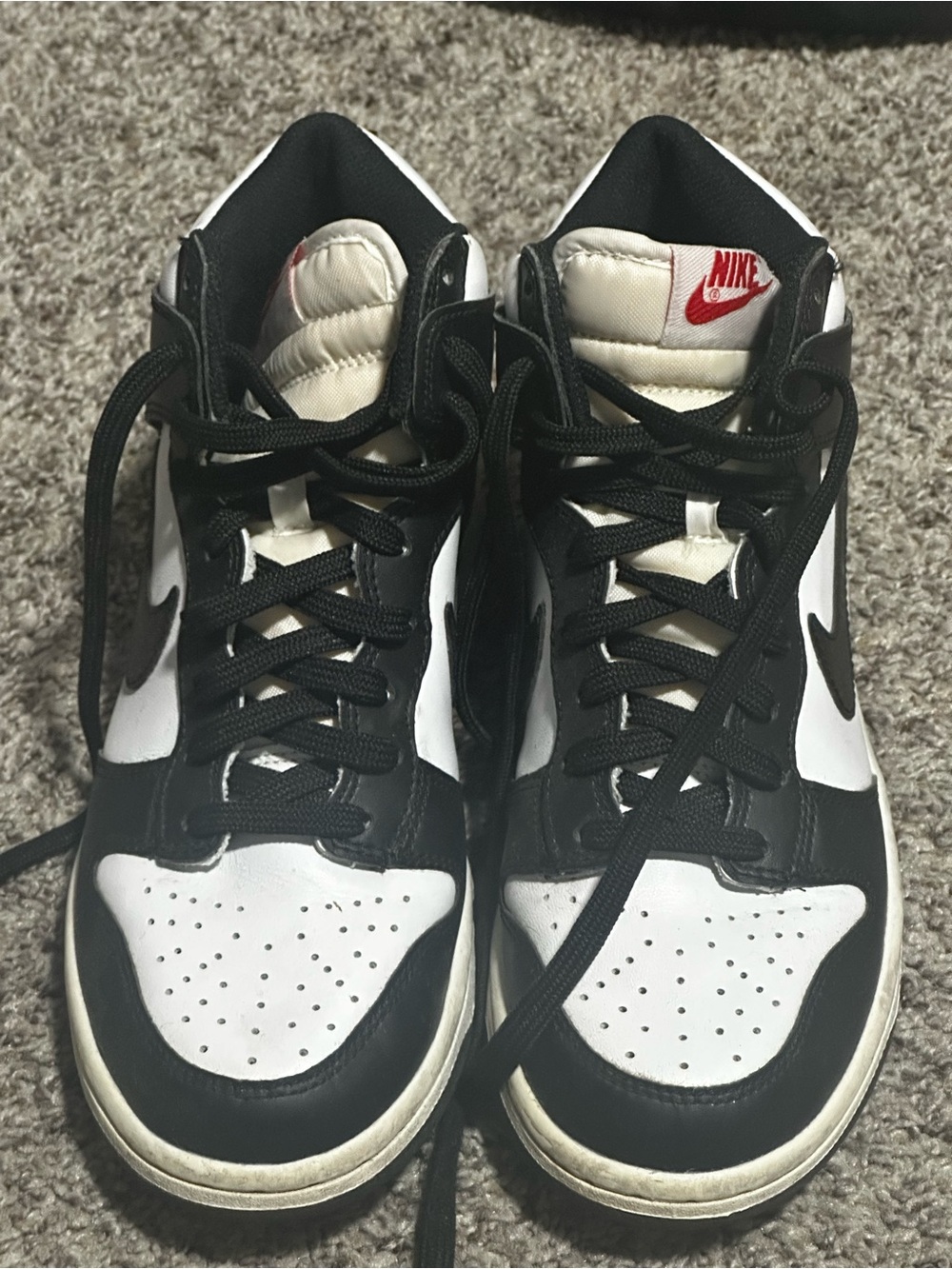 Nike Black/White mid-Top Sneakers- panda dunks